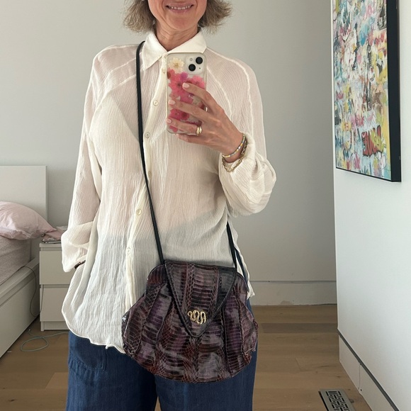 VINTAGE snakeskin leather purse - Picture 3 of 9